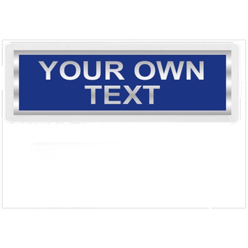 Your Own Text Reflective Badge BACK only